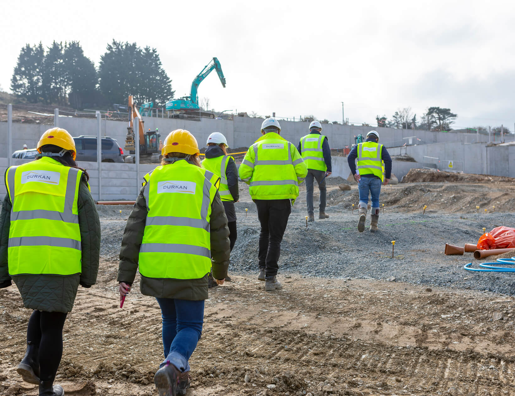 durkan homes crew in construction site