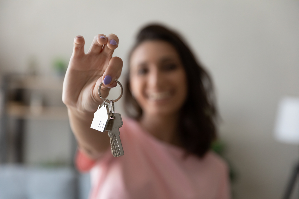 female with first house keys - durkan homes